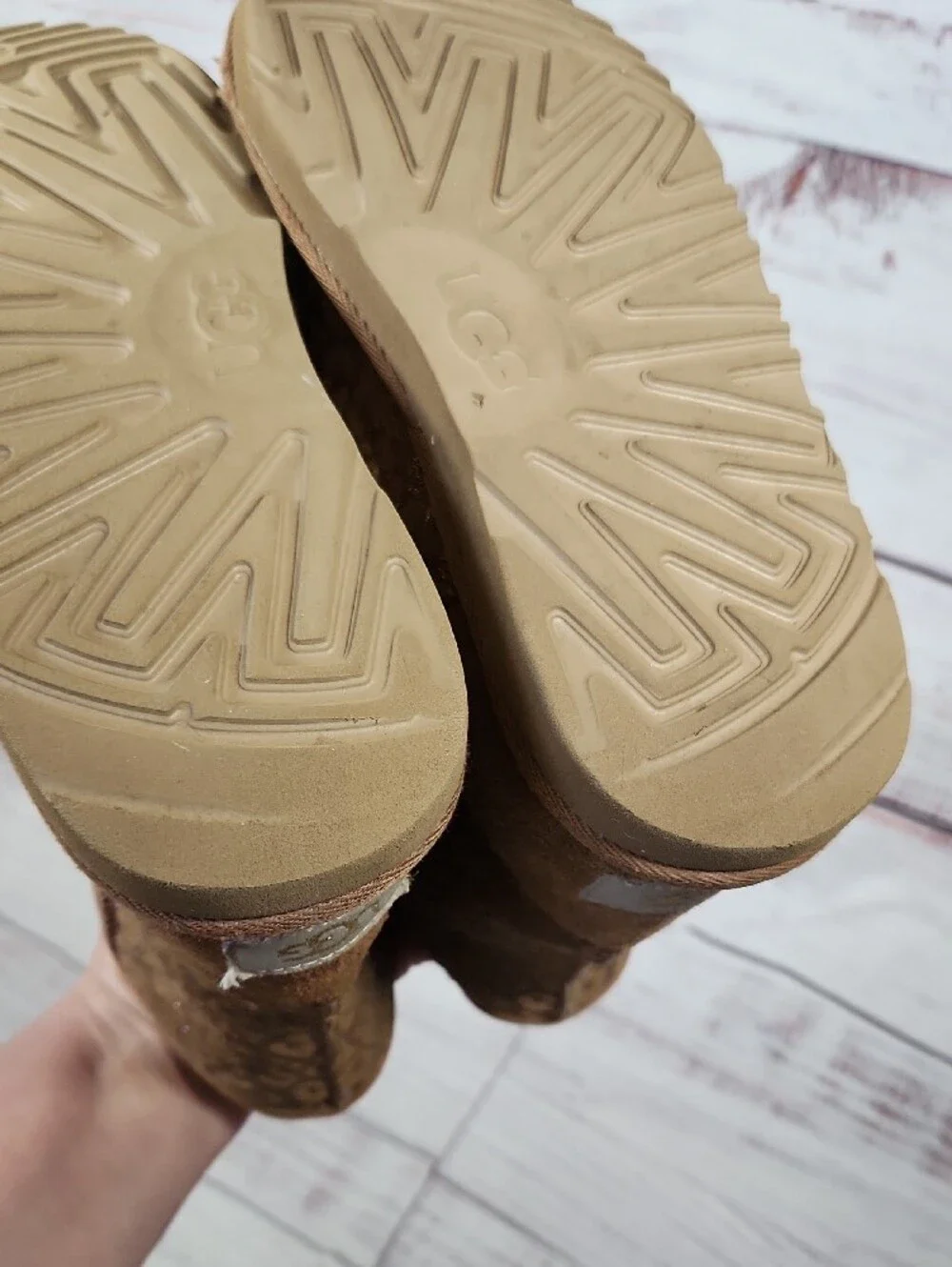 UGG Girls Glitter Leopard Tan Mid-Calf Boots